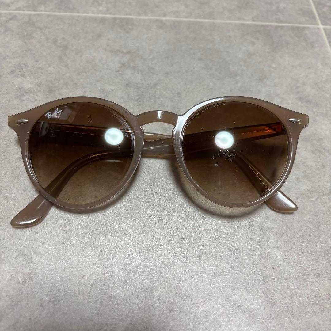 Ray-Ban RB2180-F ラウンドサングラス ブラウン イタリア製