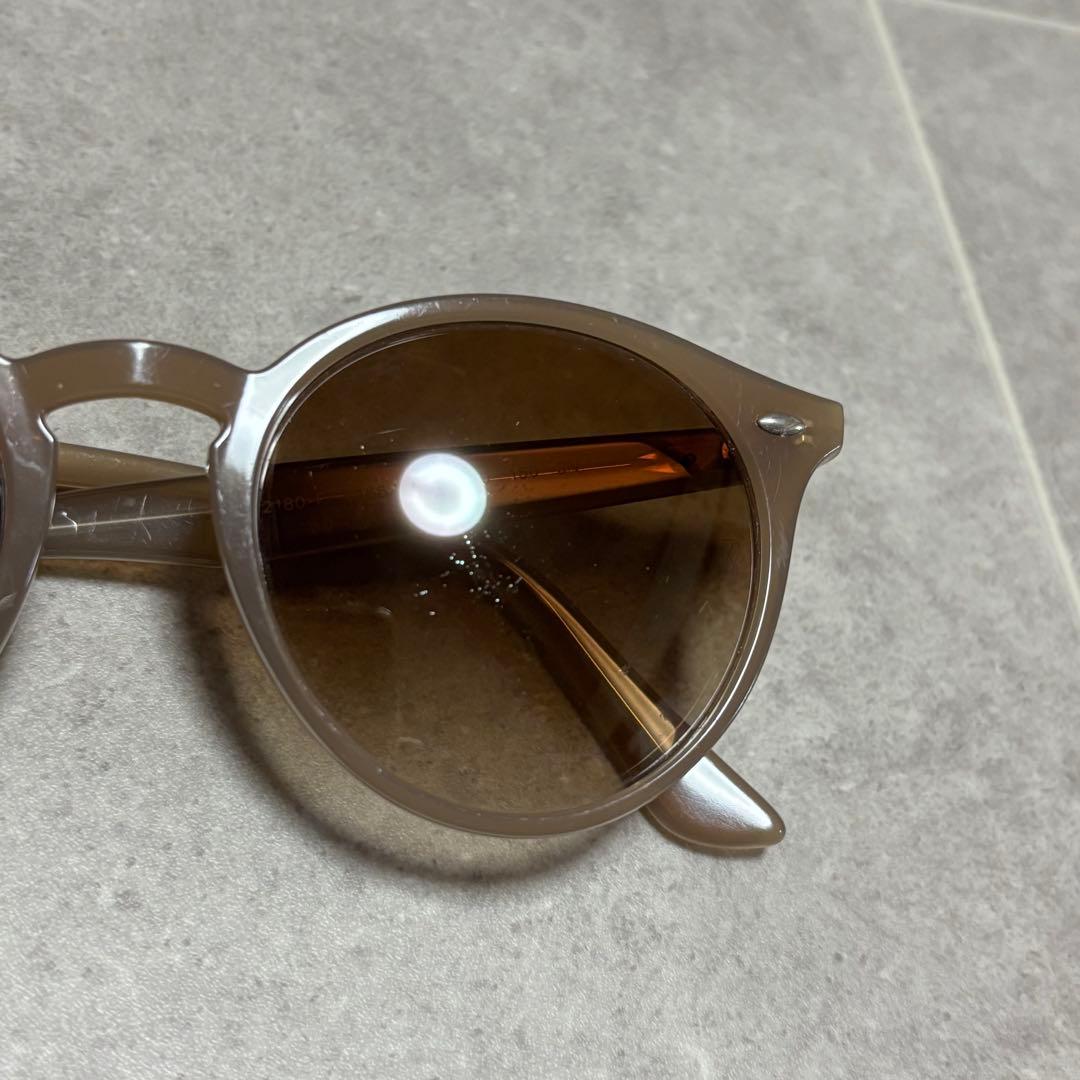 Ray-Ban RB2180-F ラウンドサングラス ブラウン イタリア製