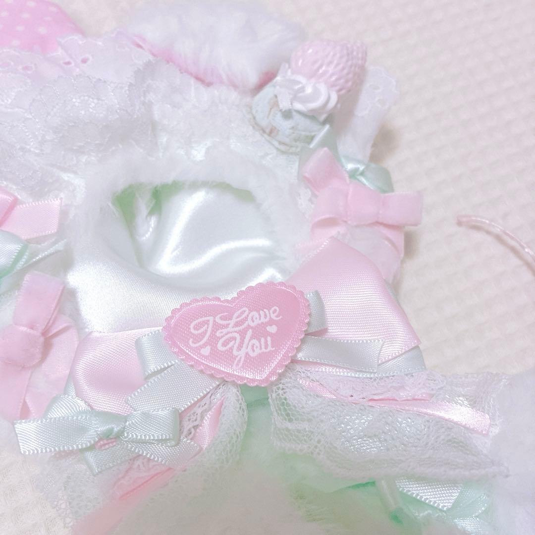 【アイスアラモード♡ミントうさぎ】 おすわりぬい服 ちびぐるみ バッグチャーム