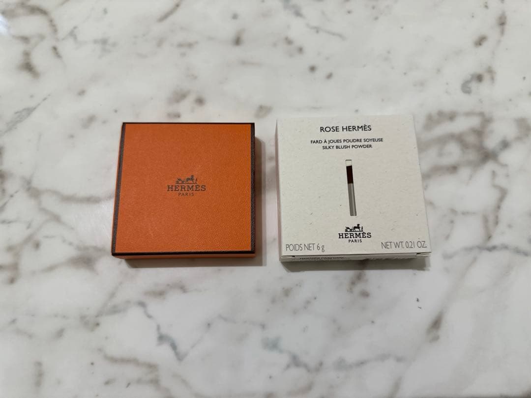 新品　HERMES ローズ　エルメス　チーク