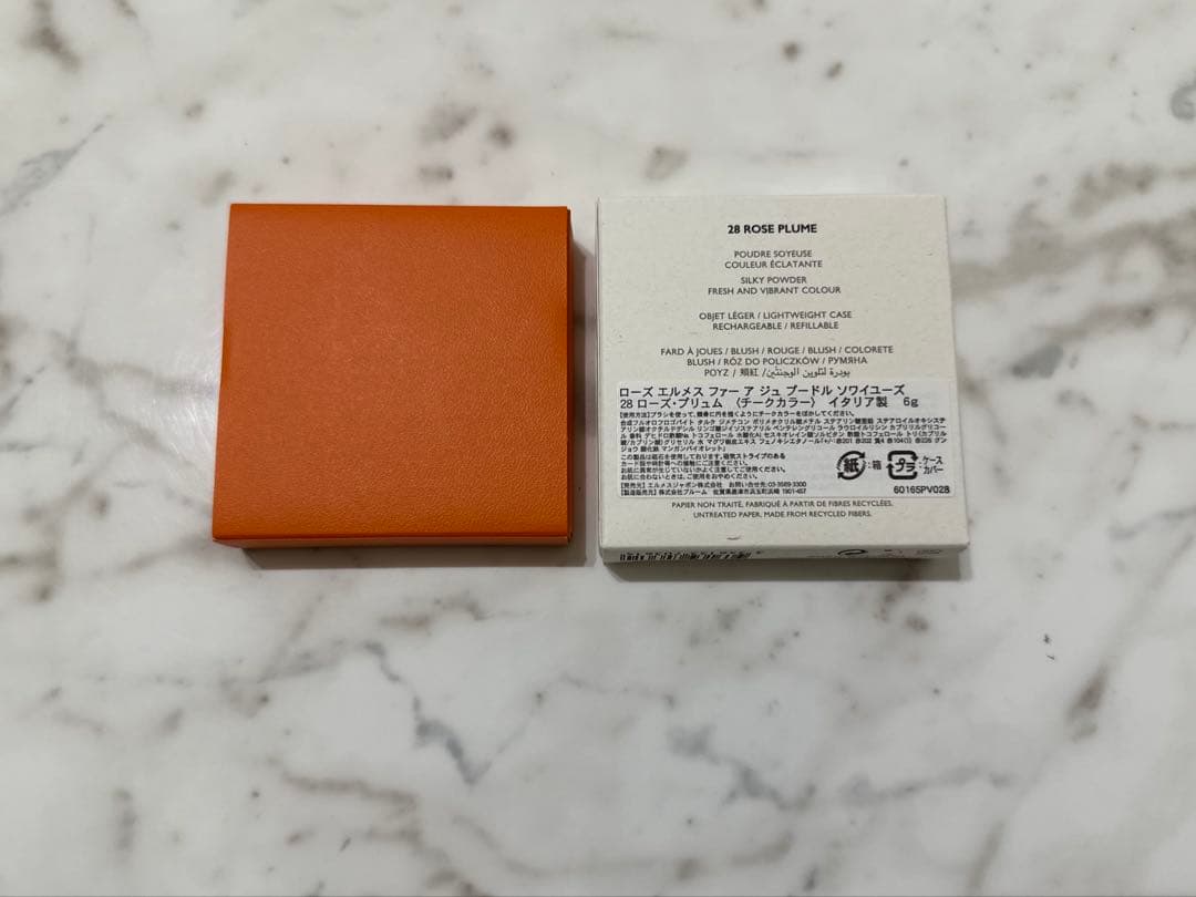 新品　HERMES ローズ　エルメス　チーク