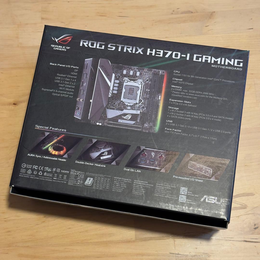 ASUS ROG STRIX H370-I GAMING マザーボード