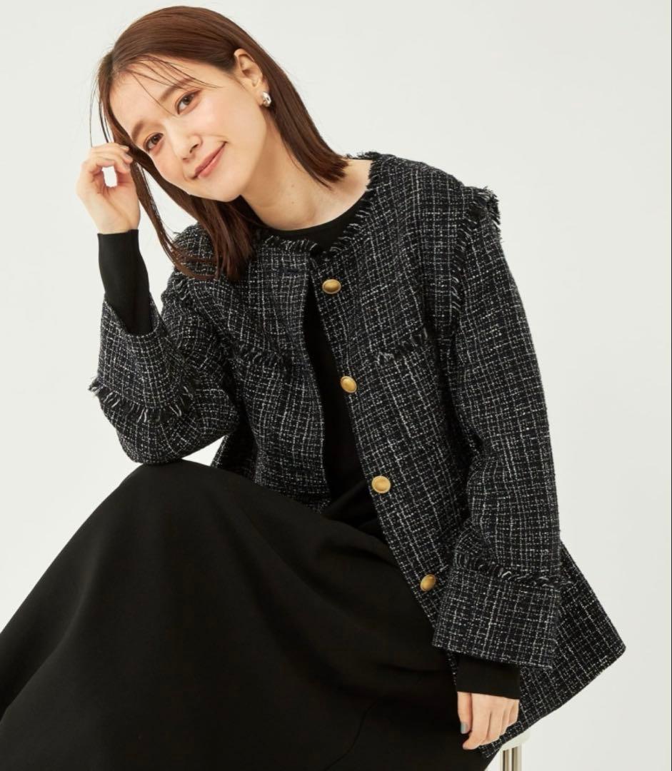 美品♪ グリーンレーベルリラクシング 金ボタン　ツイード　ジャケット　ジレ