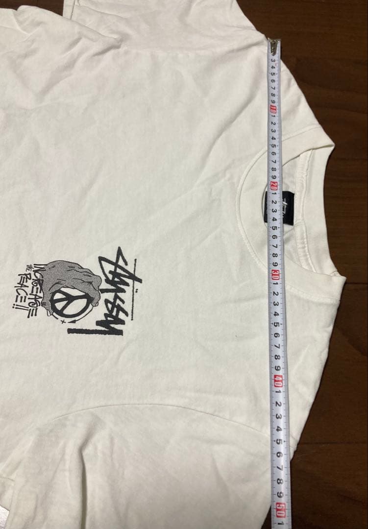 USA製黒タグステューシー ｔシャツＭ白increase the peace復刻