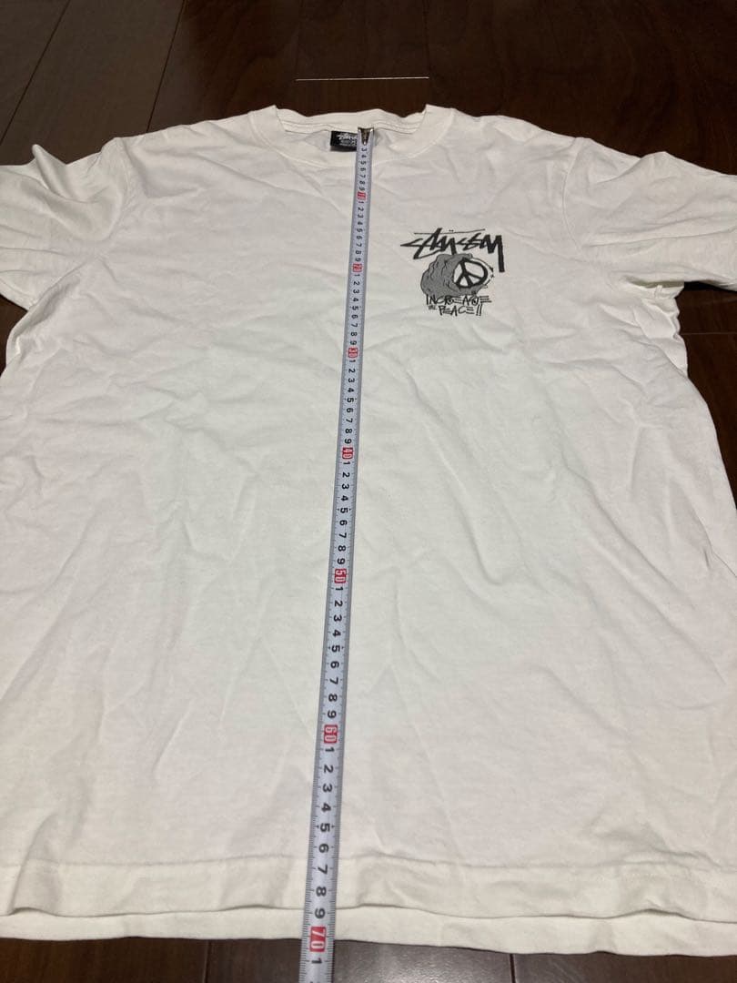 USA製黒タグステューシー ｔシャツＭ白increase the peace復刻