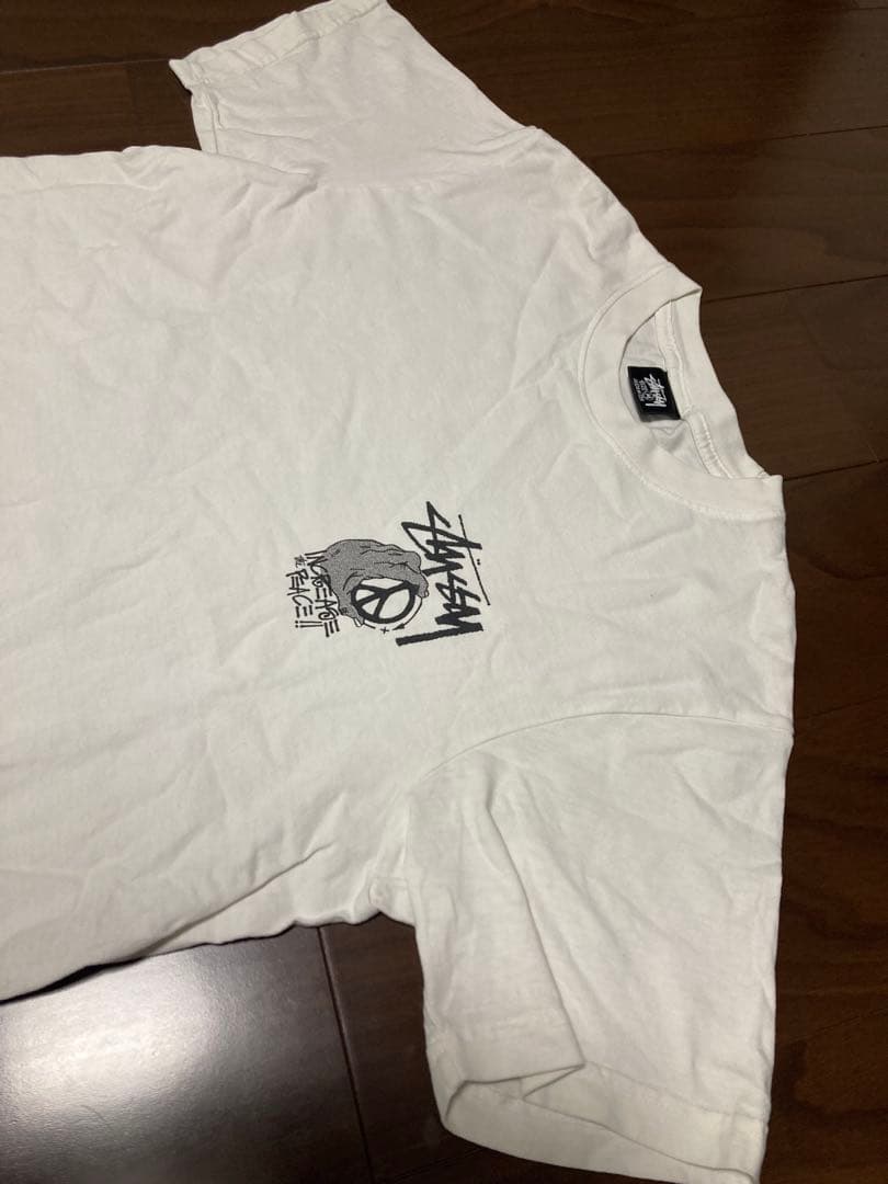 USA製黒タグステューシー ｔシャツＭ白increase the peace復刻