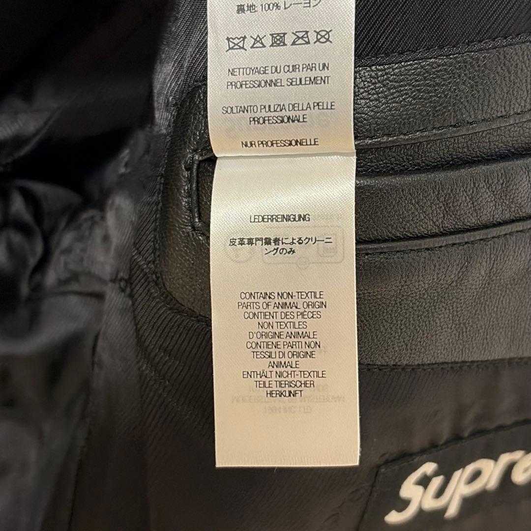 【美品】SUPREME レザー テーラードジャケット 2025AW ラムレザー