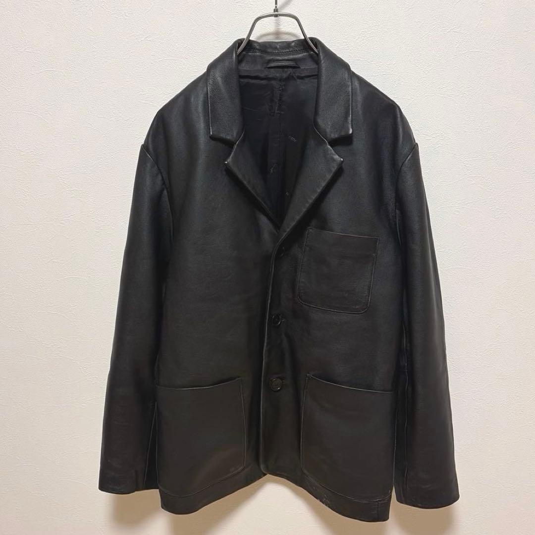 【美品】SUPREME レザー テーラードジャケット 2025AW ラムレザー