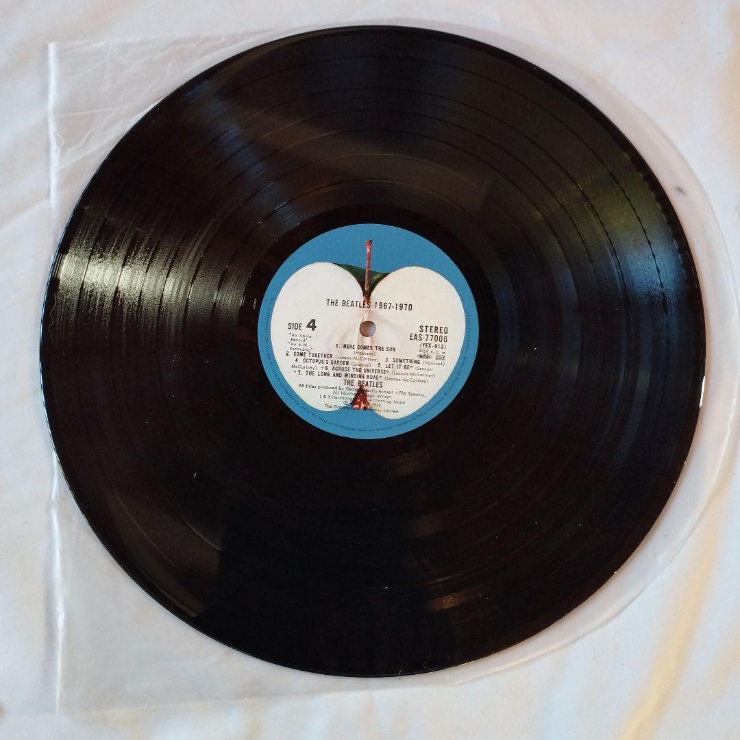 美品　レコード　国内盤　国旗帯　青盤　ビートルズ　LP　2枚組　ポスター付き