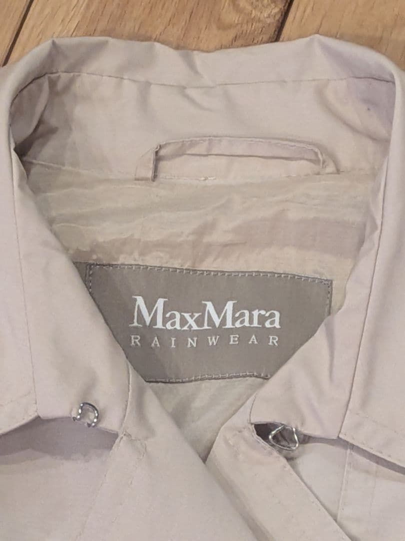 MaxMara RAINWEAR　トレンチコート　ベルト　比翼　ベージュ　38