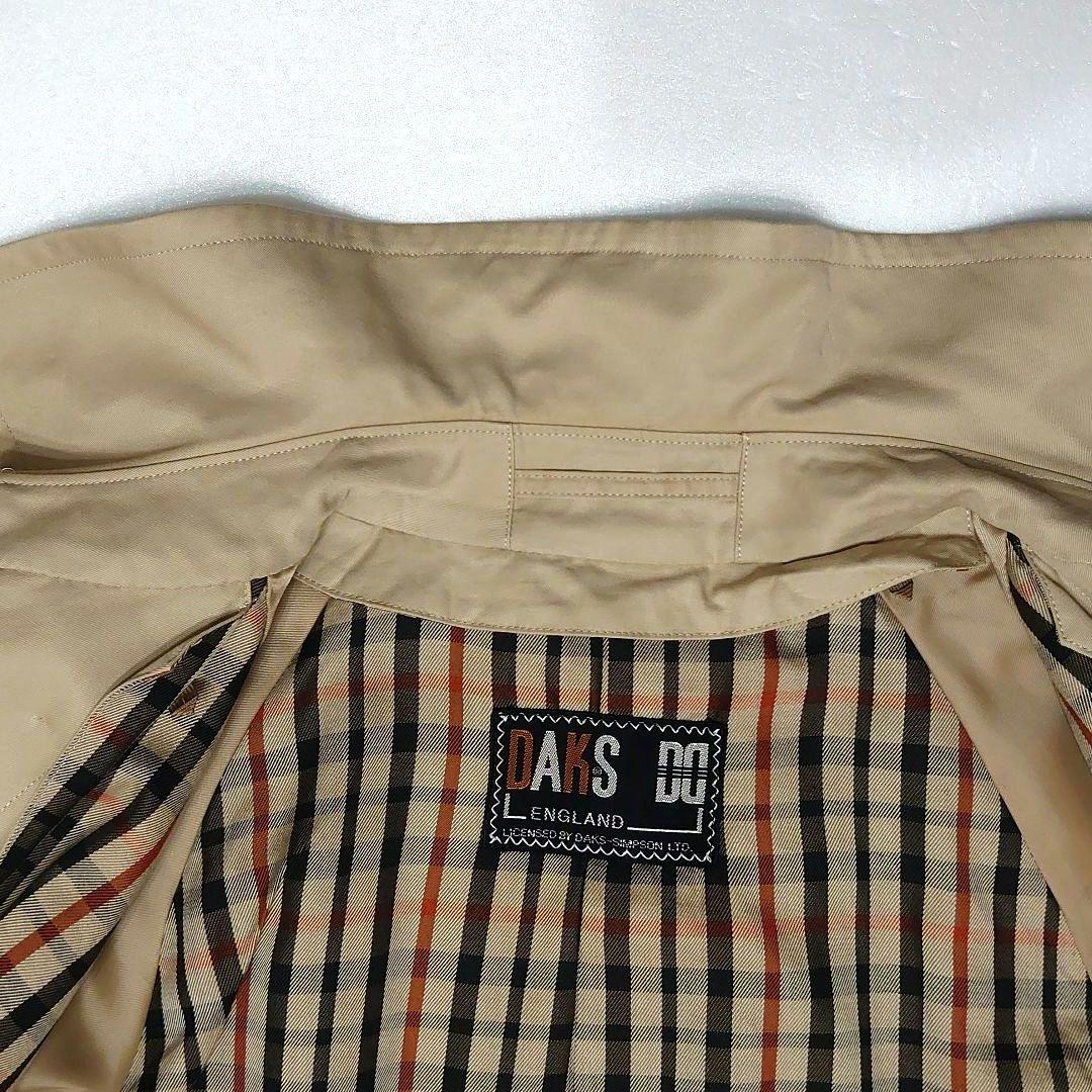【美品/希少】80s DAKS トレンチコート ハウスチェック 100%コットン