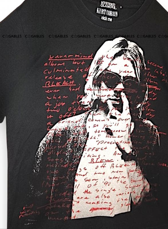 ヒステリックグラマー カートコバーンTシャツ ニルヴァーナ キムタク着