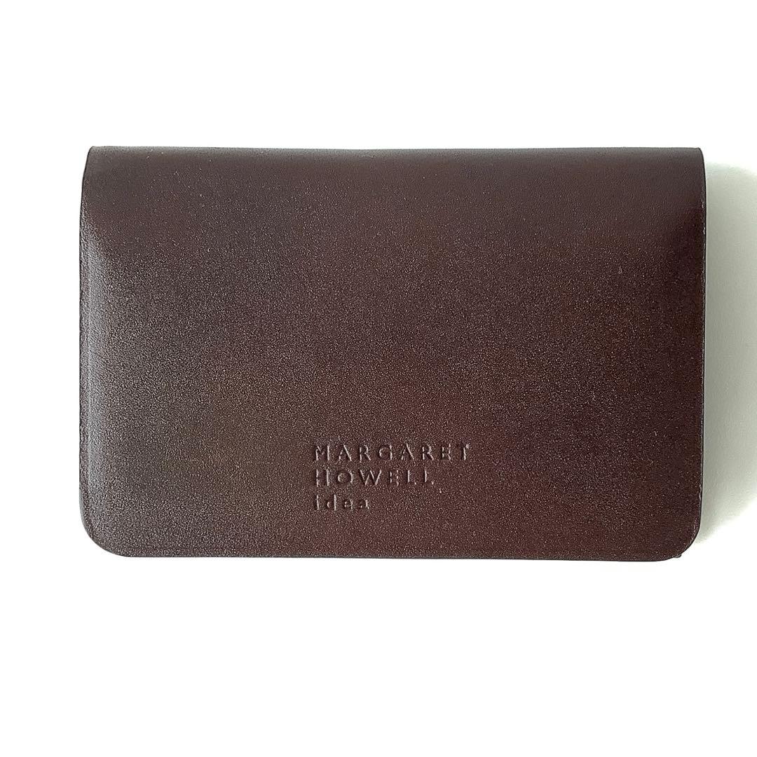 新品★マーガレットハウエル★ベンジャミン名刺入れカードケース★ブラウン茶