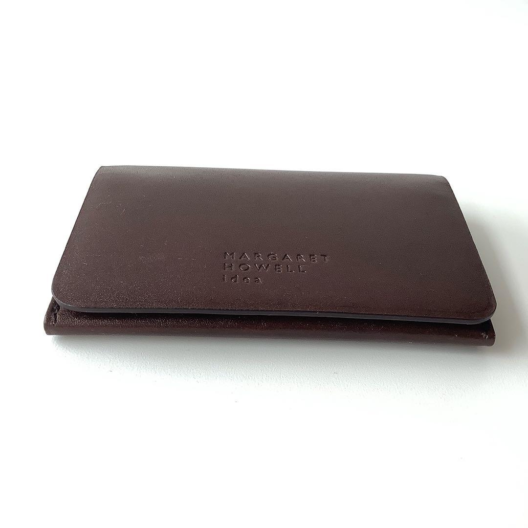 新品★マーガレットハウエル★ベンジャミン名刺入れカードケース★ブラウン茶