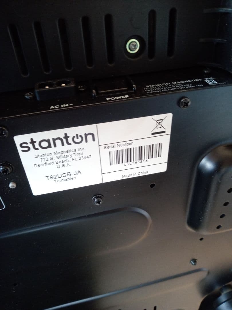 Stanton T.92 USB ターンテーブル