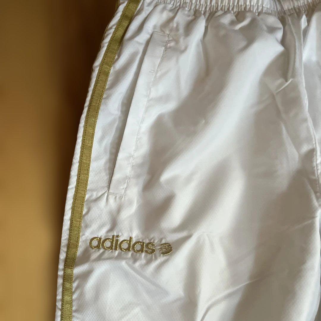 adidas ジャージ上下セット ホワイト ゴールド