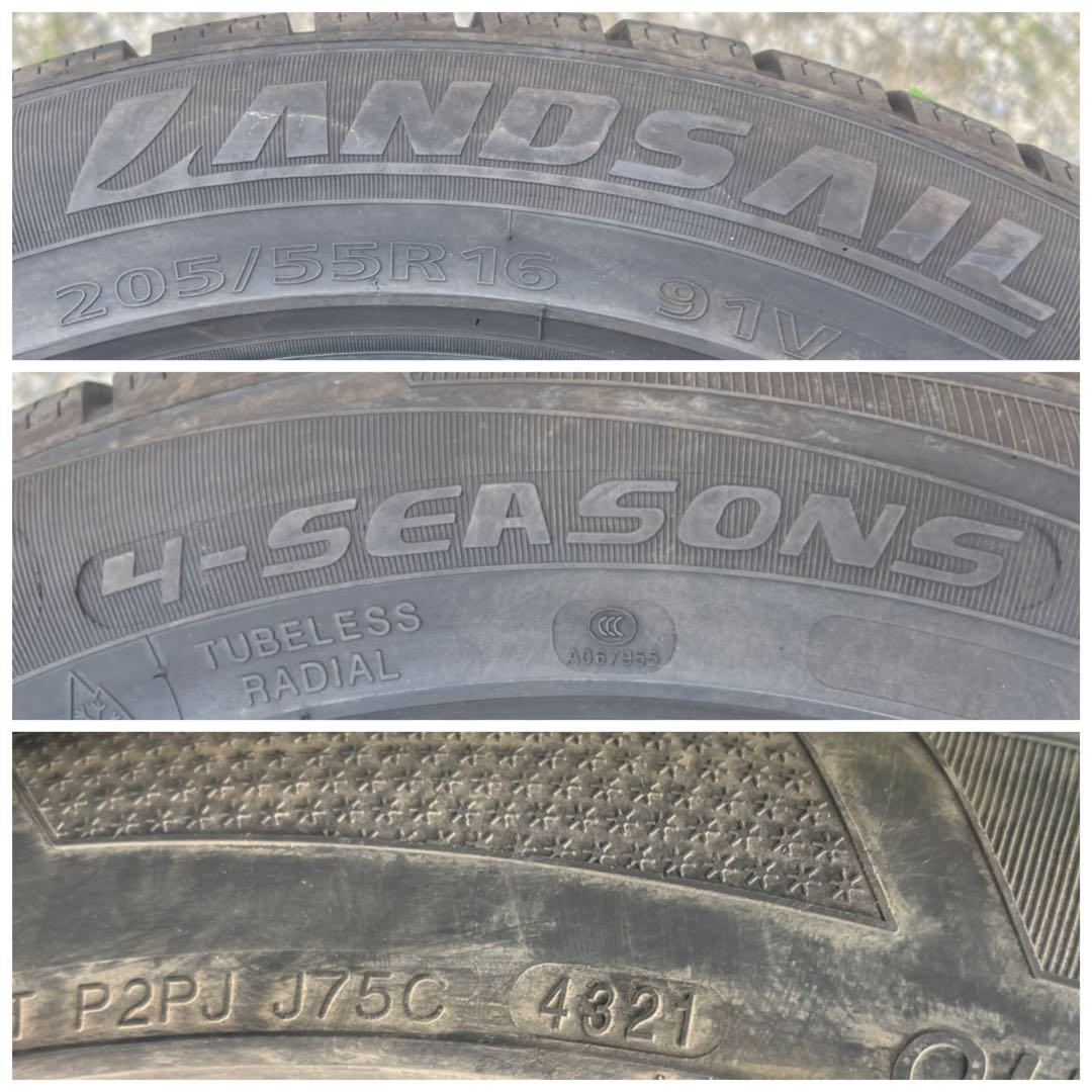 LANDSAIL 4シーズン　オールシーズンタイヤ　205/55r16 21年製