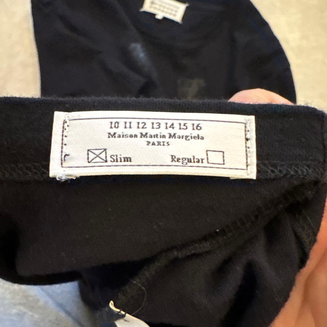 マルタン　マルジェラ　八の字　トロンプルイユ　tシャツ　黒　ブラック