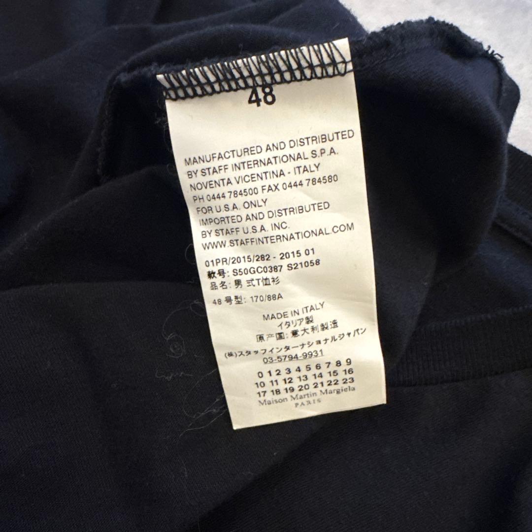 マルタン　マルジェラ　八の字　トロンプルイユ　tシャツ　黒　ブラック