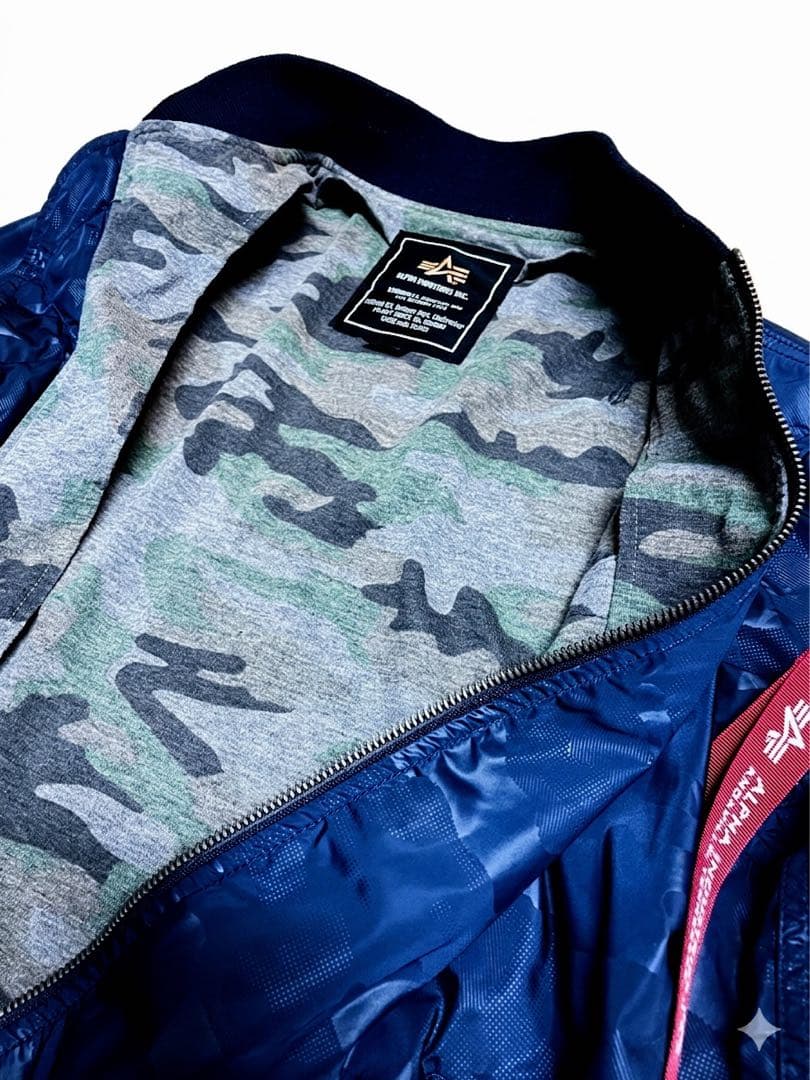 【希少】ALPHA INDUSTRIES MA1 フライトジャケット 迷彩 XL