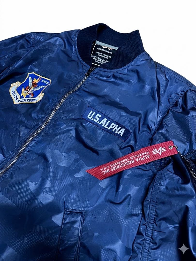 【希少】ALPHA INDUSTRIES MA1 フライトジャケット 迷彩 XL
