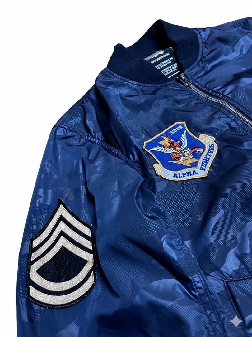 【希少】ALPHA INDUSTRIES MA1 フライトジャケット 迷彩 XL