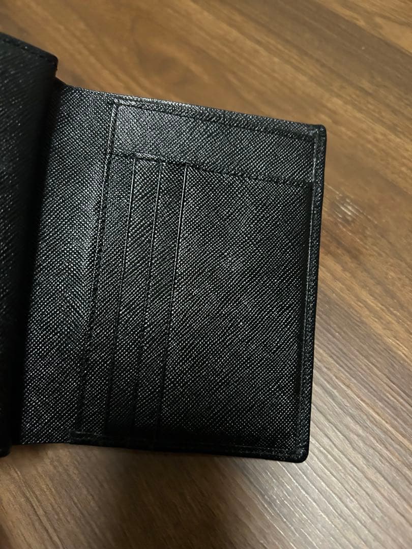 BURBERRY がま口 2つ折り財布 ノバチェック レザー ブラック