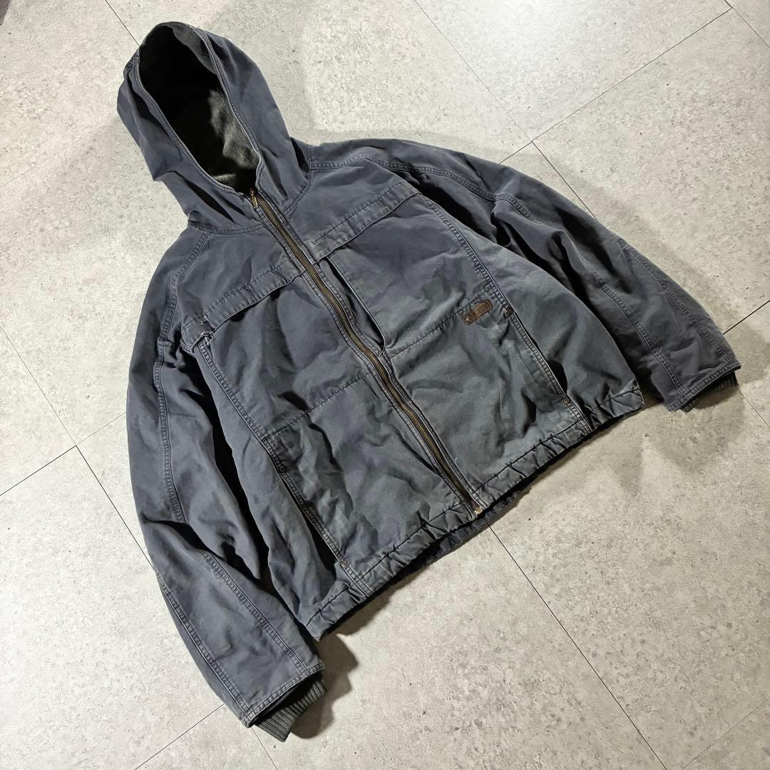 90s Columbiaダックアクティブジャケットグレー短丈ワークストリート