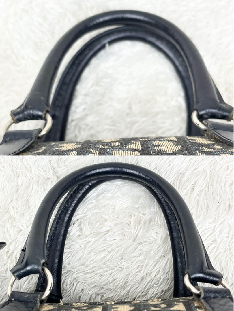 【極美品】クリスチャンディオール トロッター ボストンバッグ ネイビー