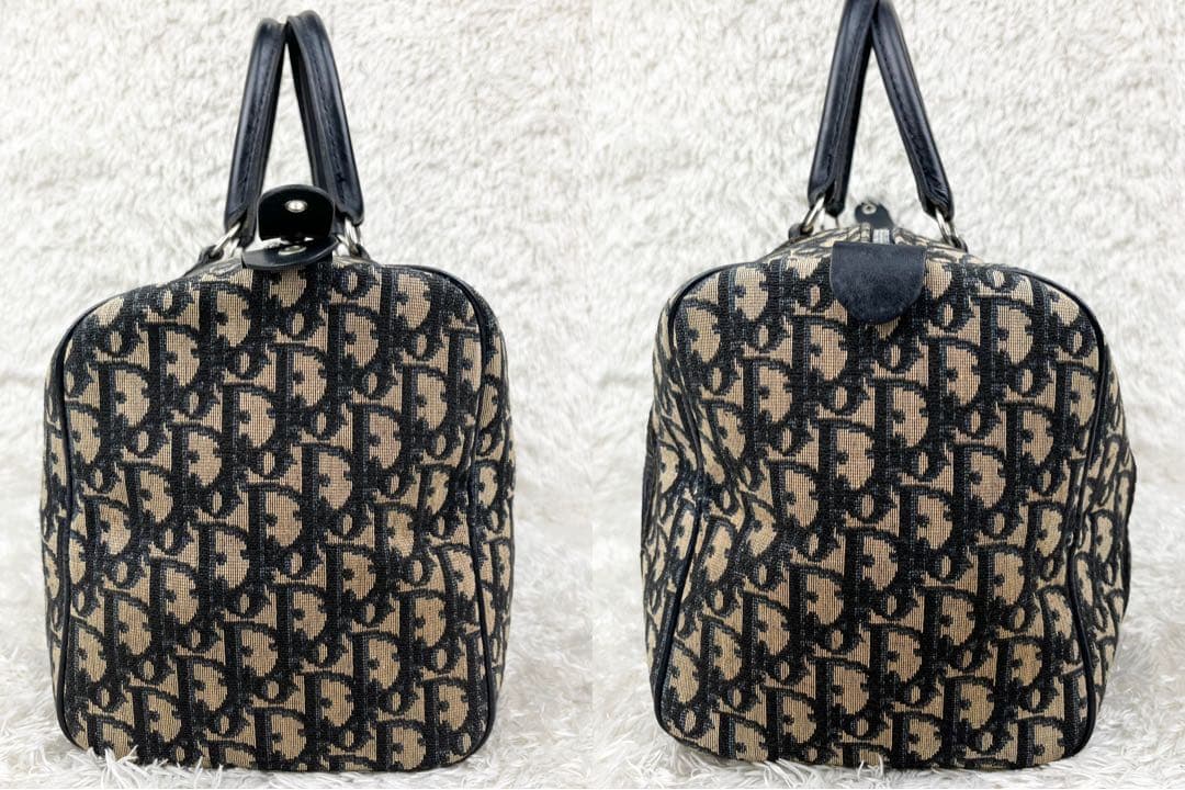 【極美品】クリスチャンディオール トロッター ボストンバッグ ネイビー