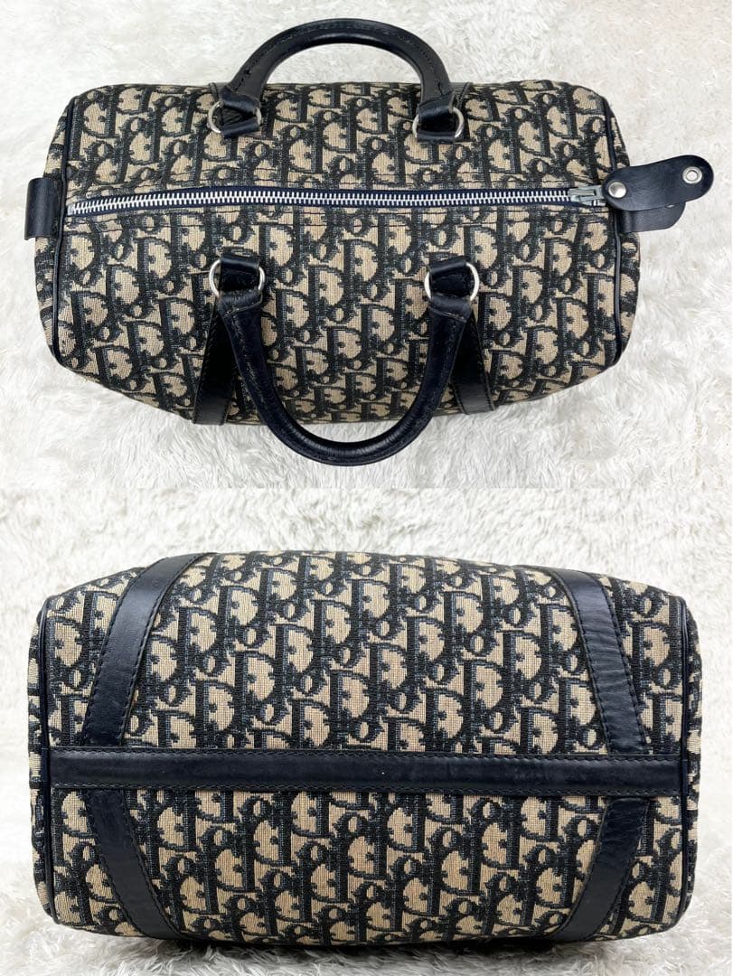 【極美品】クリスチャンディオール トロッター ボストンバッグ ネイビー