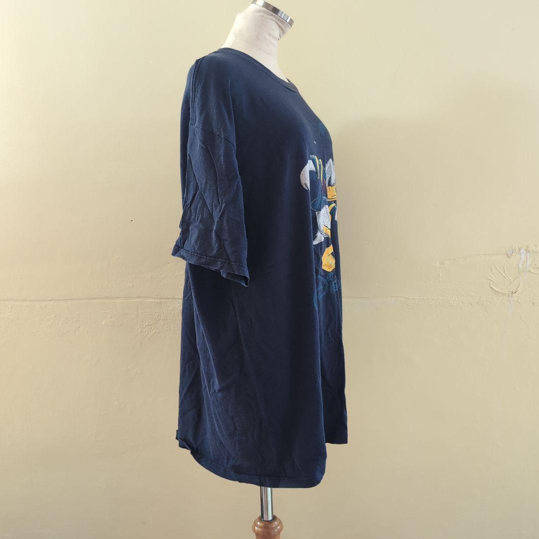 味噌汁専用1995'Disney ヴィンテージドナルドダックメンズTシャツ ネイ