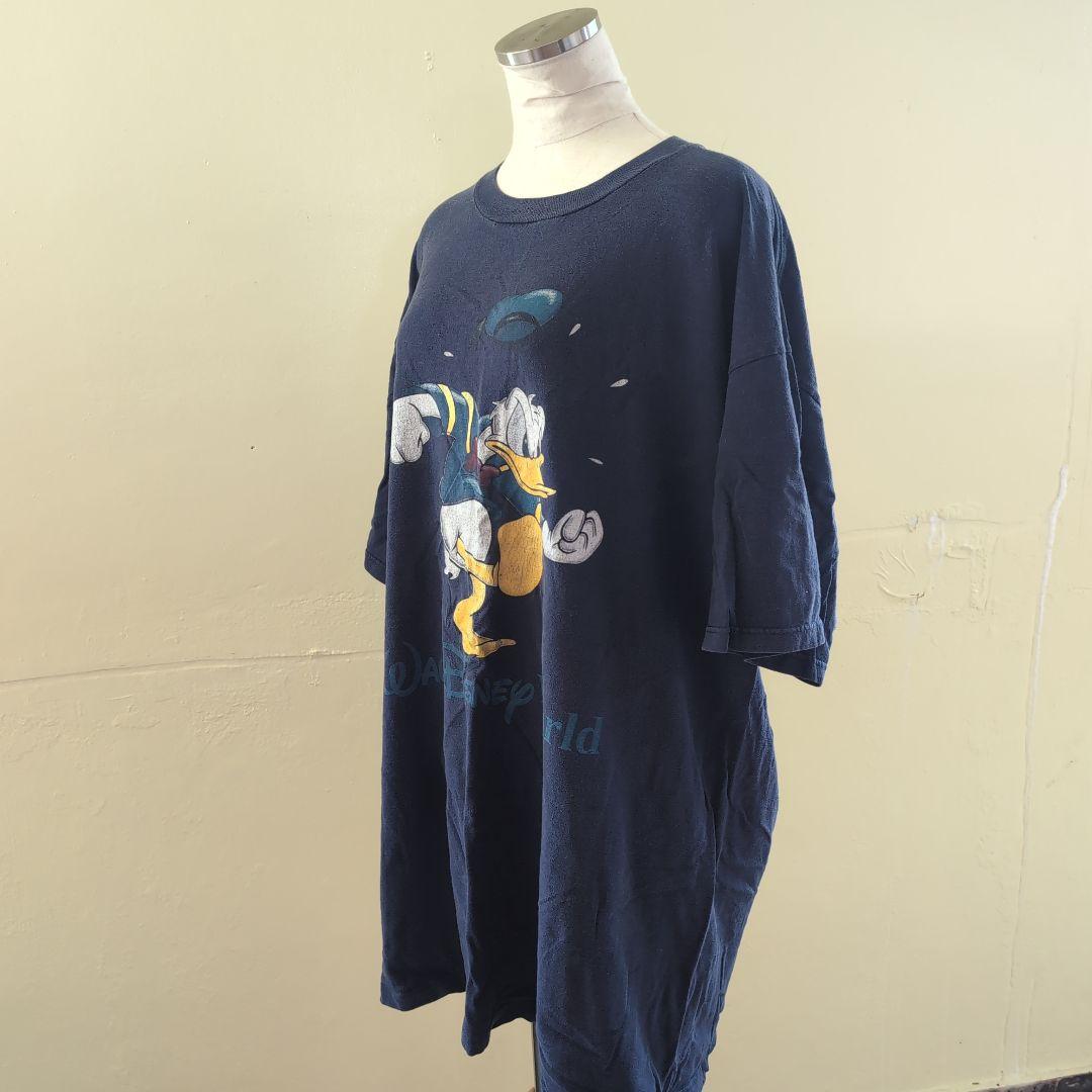味噌汁専用1995'Disney ヴィンテージドナルドダックメンズTシャツ ネイ