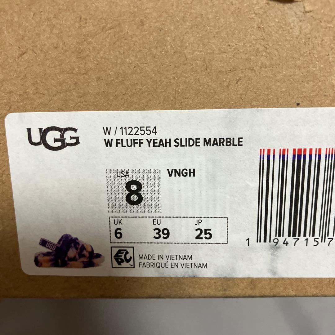 UGG サンダル　W FLUFF YEAH SLIDE MARBLE 25