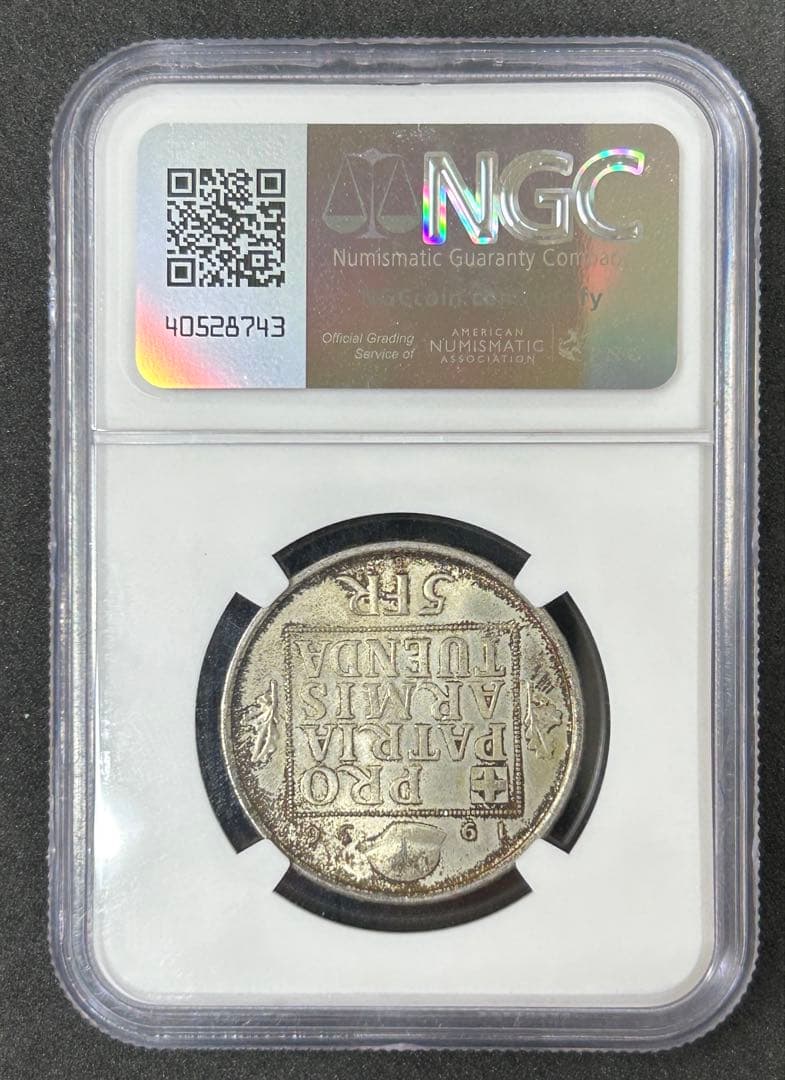1936年 スイス 5フラン銀貨　NGC MS65 高鑑定