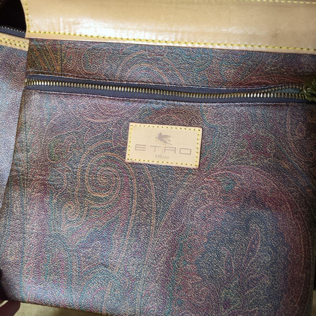ETRO ボストンバッグ ブラウン