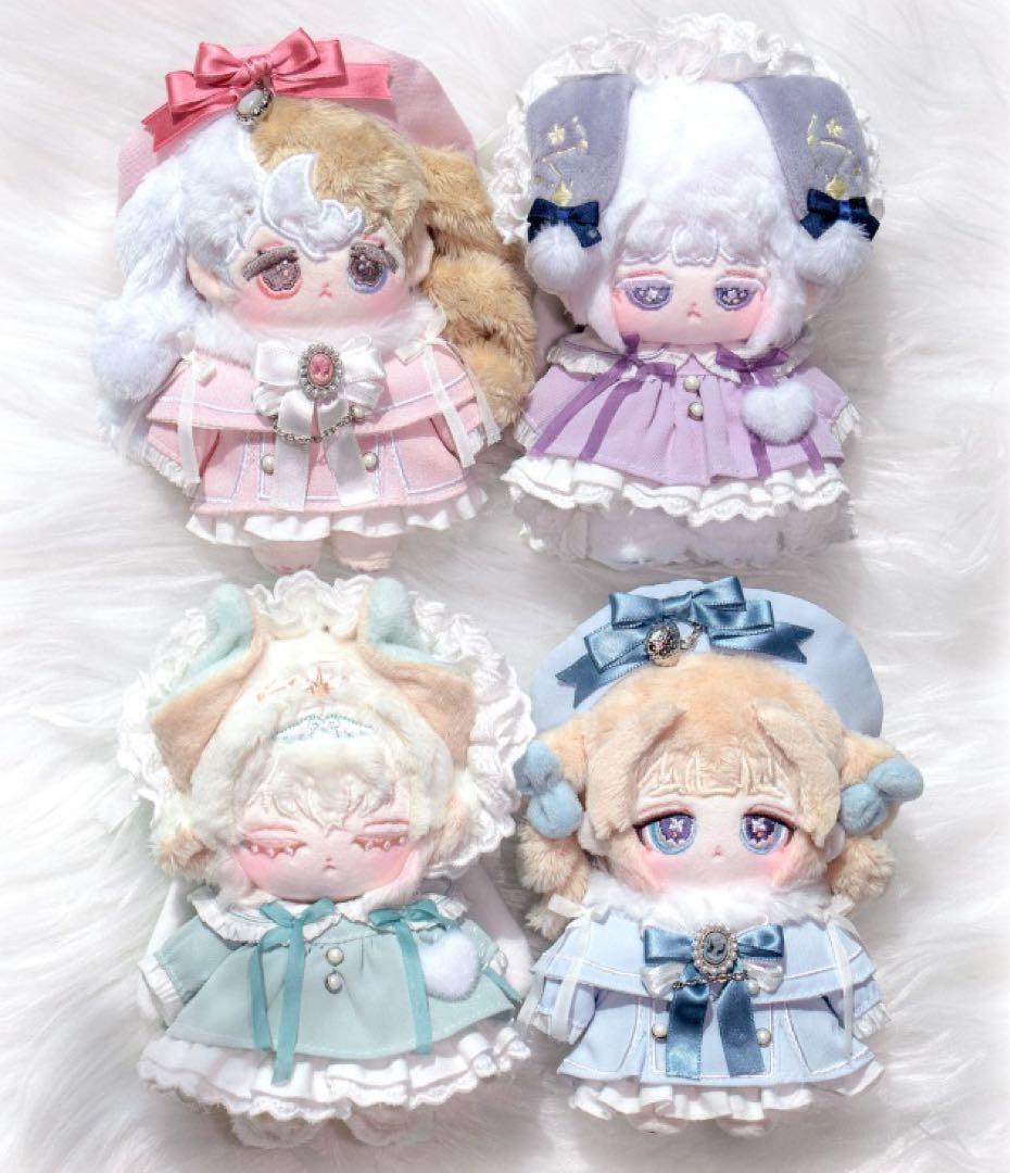 10cm ぬい服 緑 リボン 兎 韓国