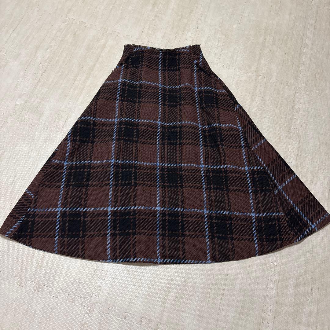 ◉匿名配送SALE◉EMMEL REFINESツイードチェックロングスカートS