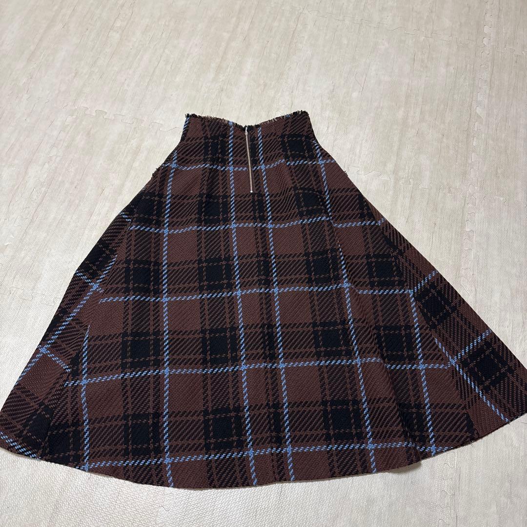◉匿名配送SALE◉EMMEL REFINESツイードチェックロングスカートS