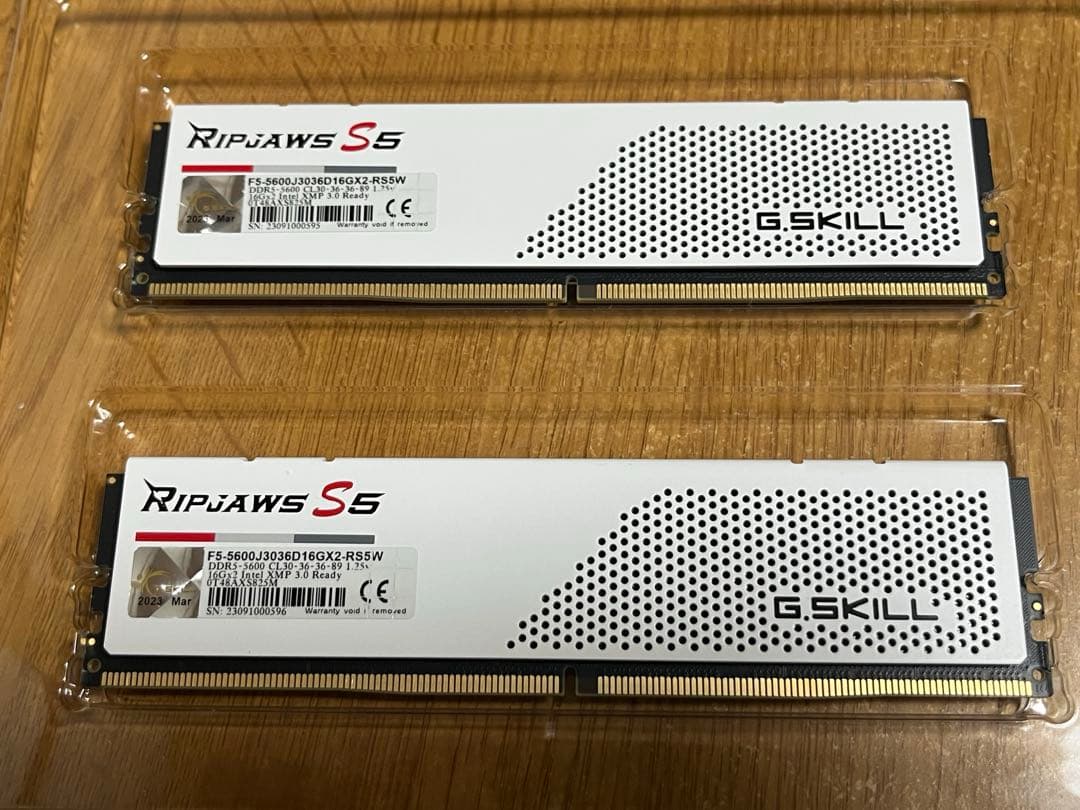 G.SKILL Ripjaws 32GB(2×16GB) DDR5 ホワイト