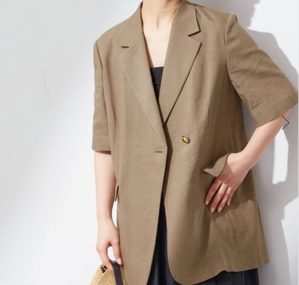 ジャーナルスタンダードレサージュ リネンハーフスリーブ　ジャケット