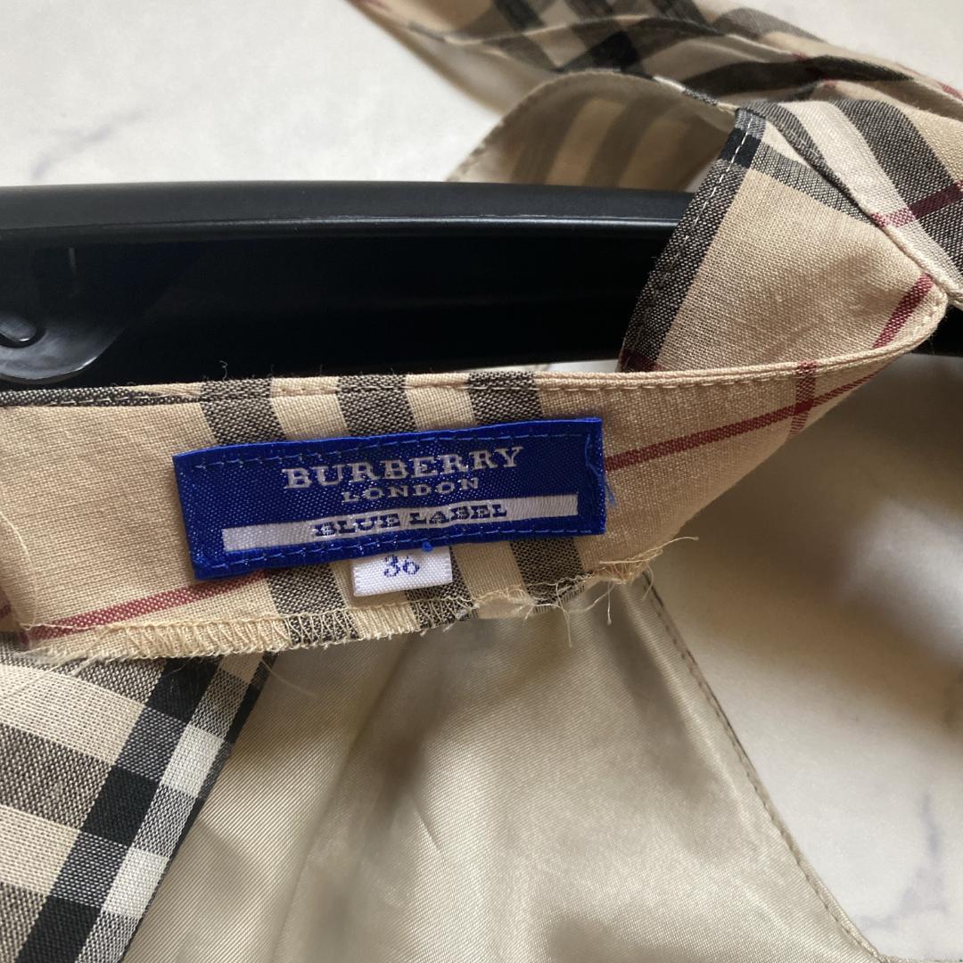 BURBERRY ホルターネック ノバチェック ワンピース ベージュ 36
