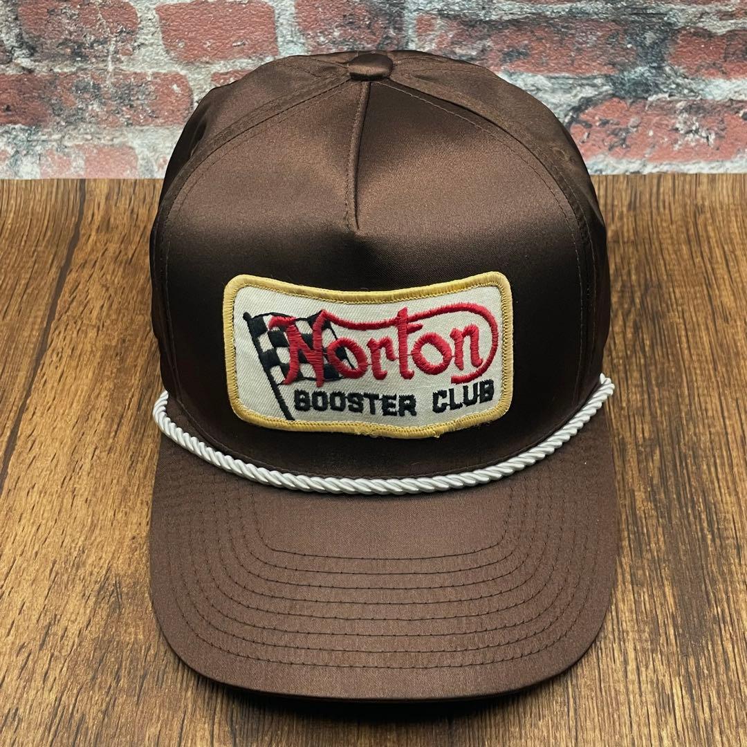 【ビンテージ】5パネルサテントラッカーキャップ 70'sNorton