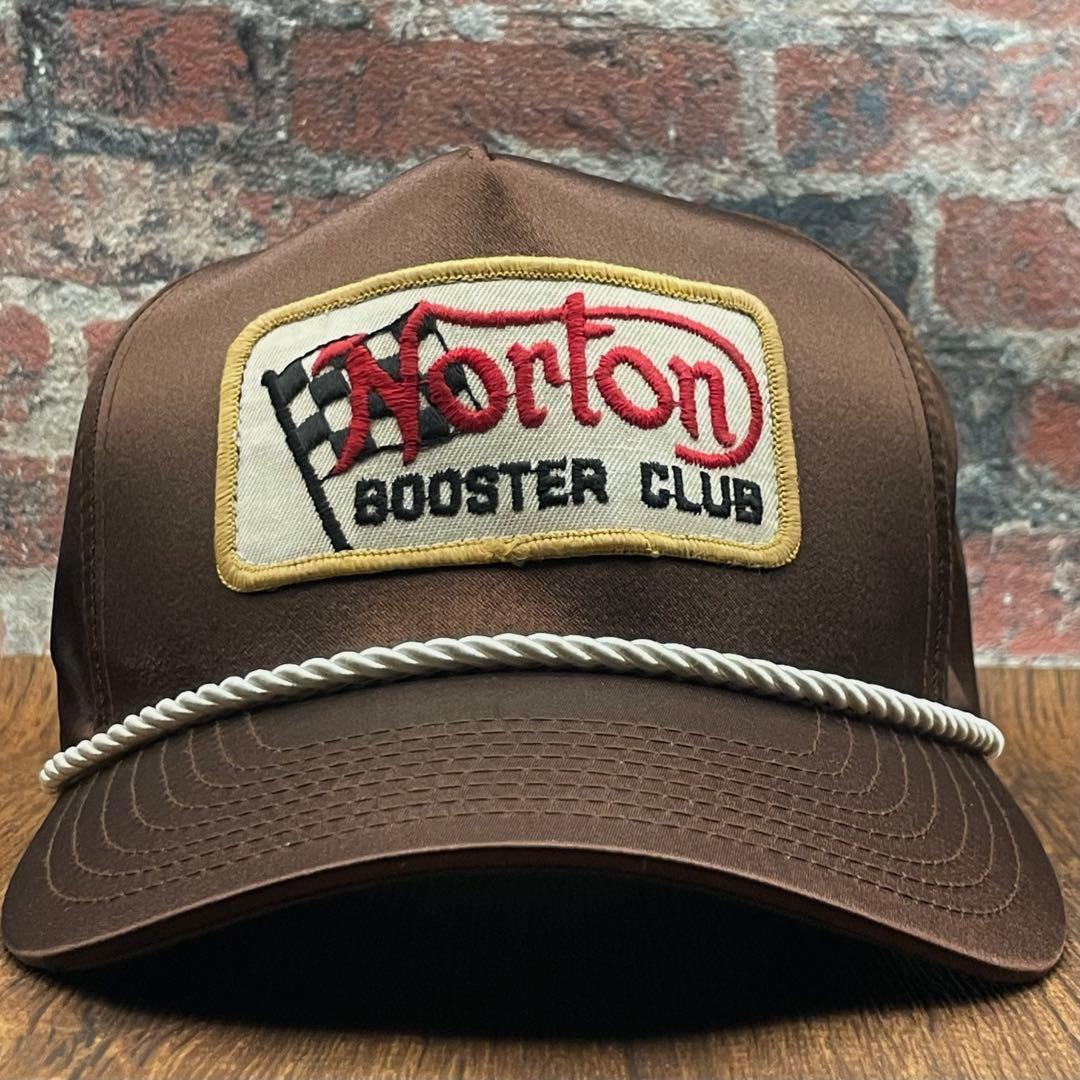 【ビンテージ】5パネルサテントラッカーキャップ 70'sNorton