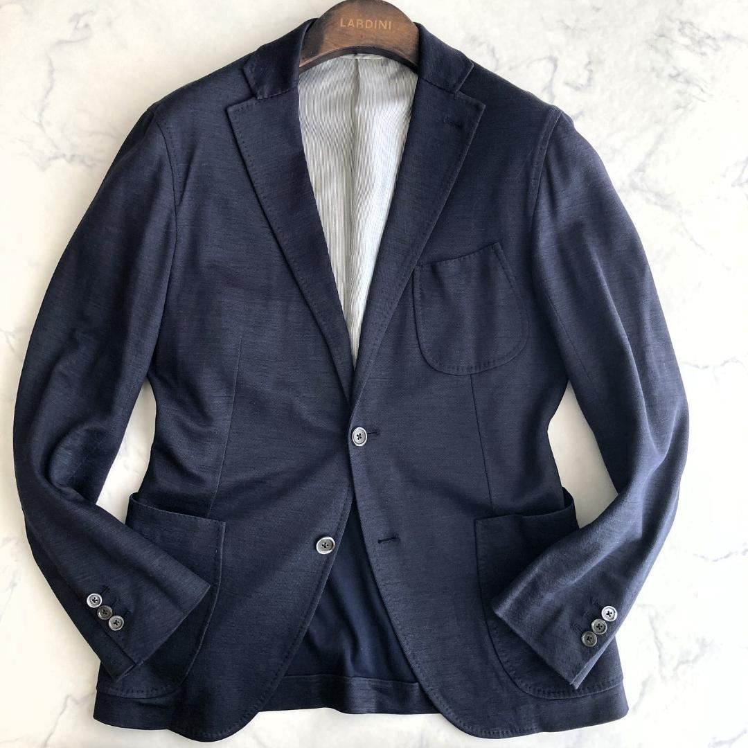 最小４２【美品】ドレステリア ネイビーリネンニットジャケット 春夏