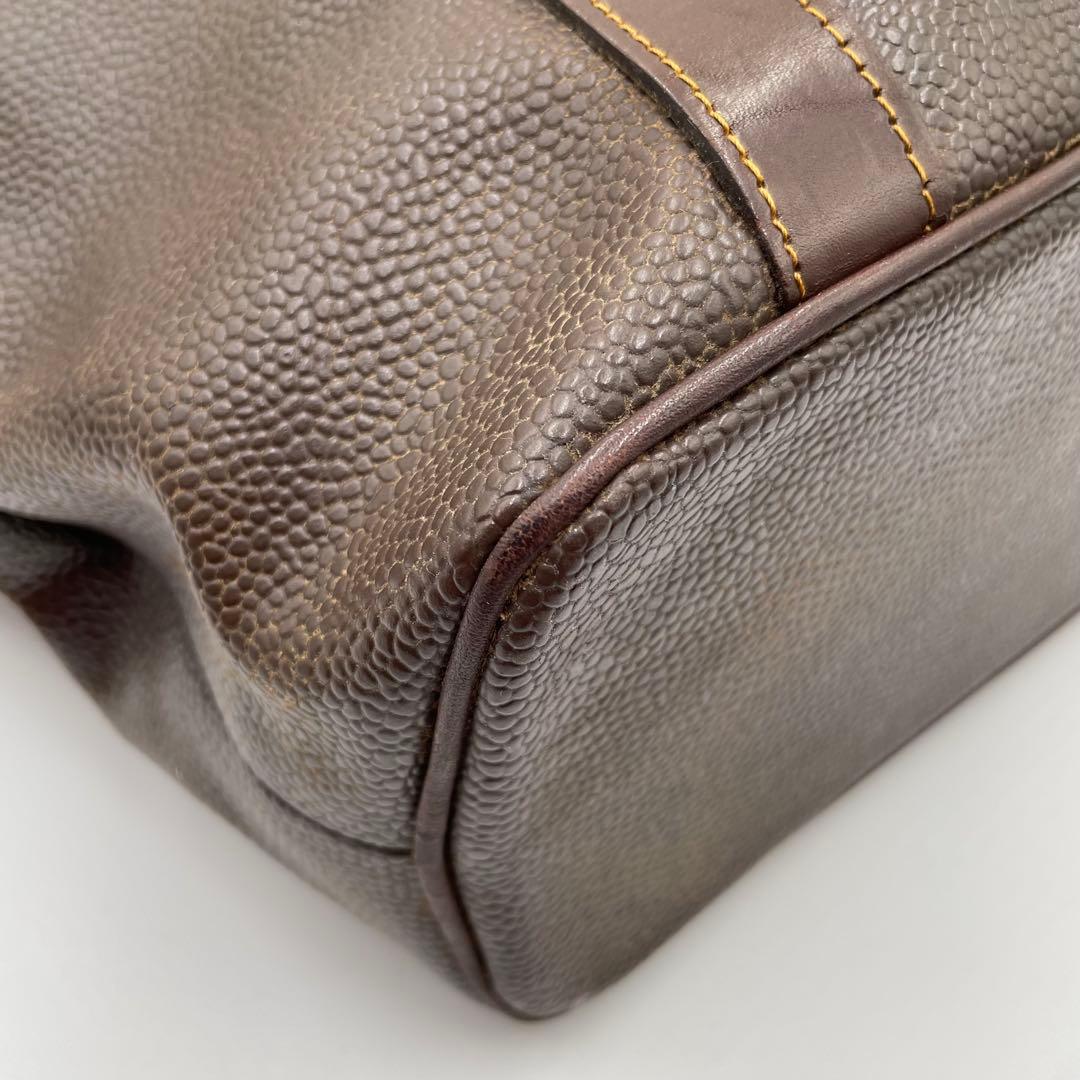 希少 MULBERRY マルベリー ビッグトート レザー ダークブラウン A4可