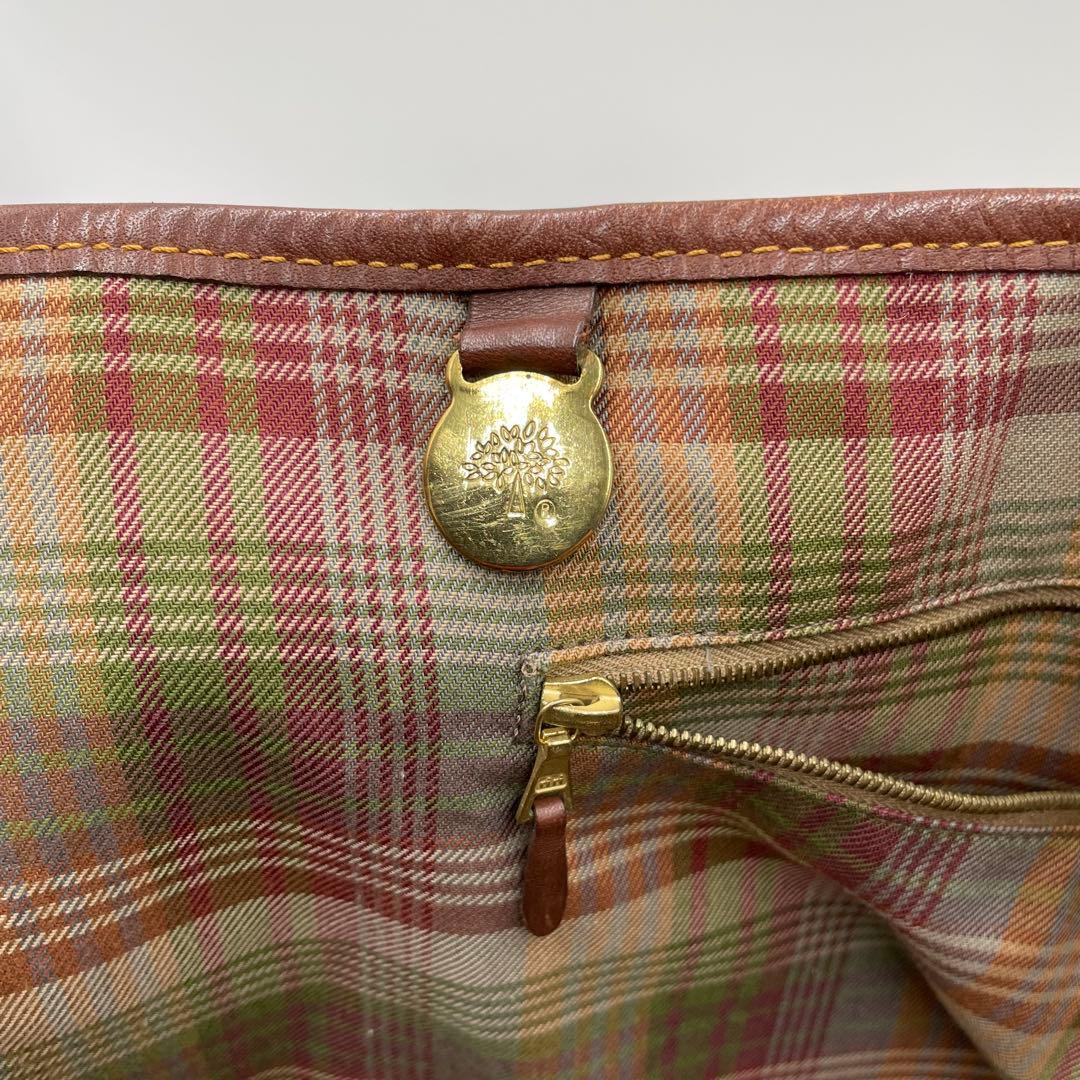 希少 MULBERRY マルベリー ビッグトート レザー ダークブラウン A4可
