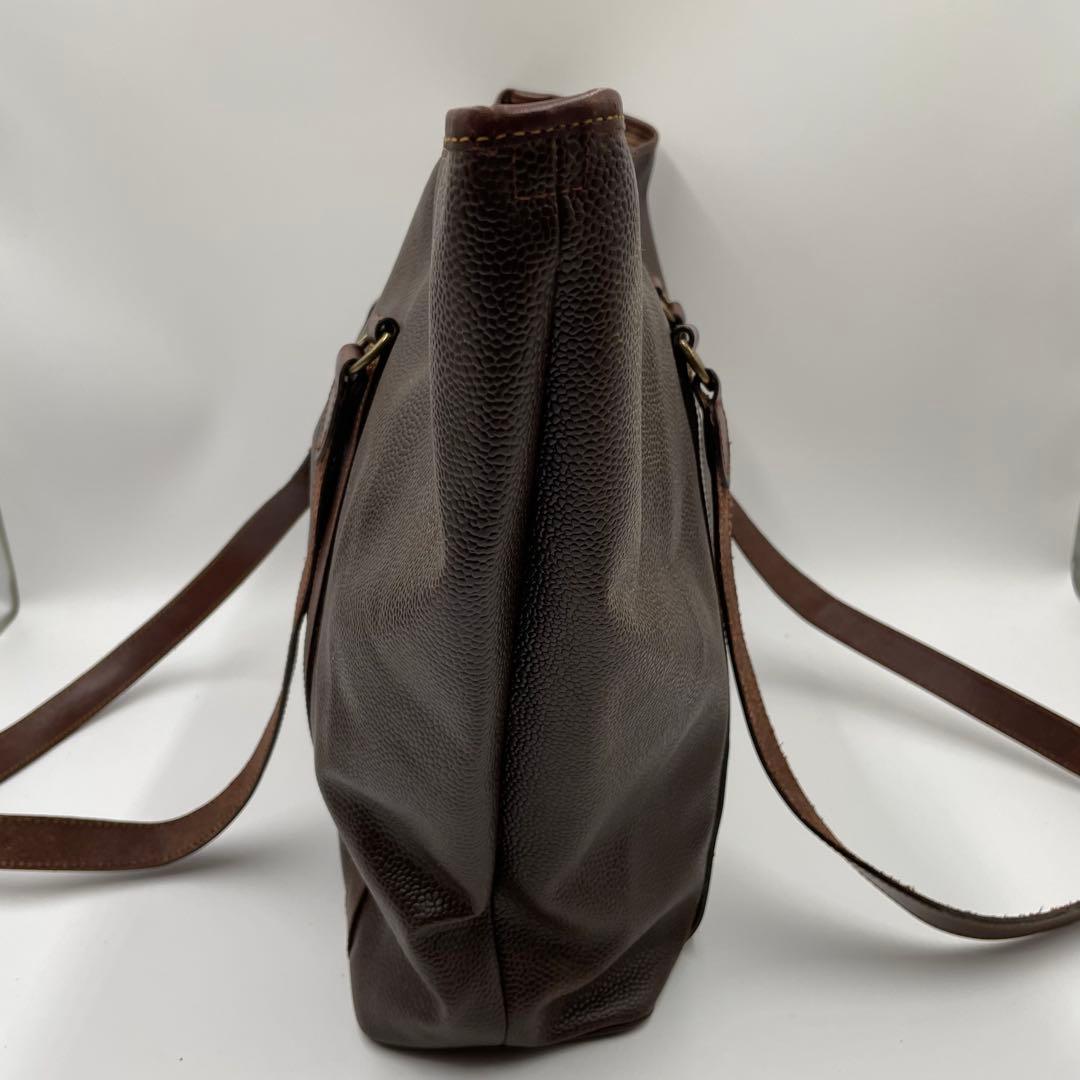 希少 MULBERRY マルベリー ビッグトート レザー ダークブラウン A4可