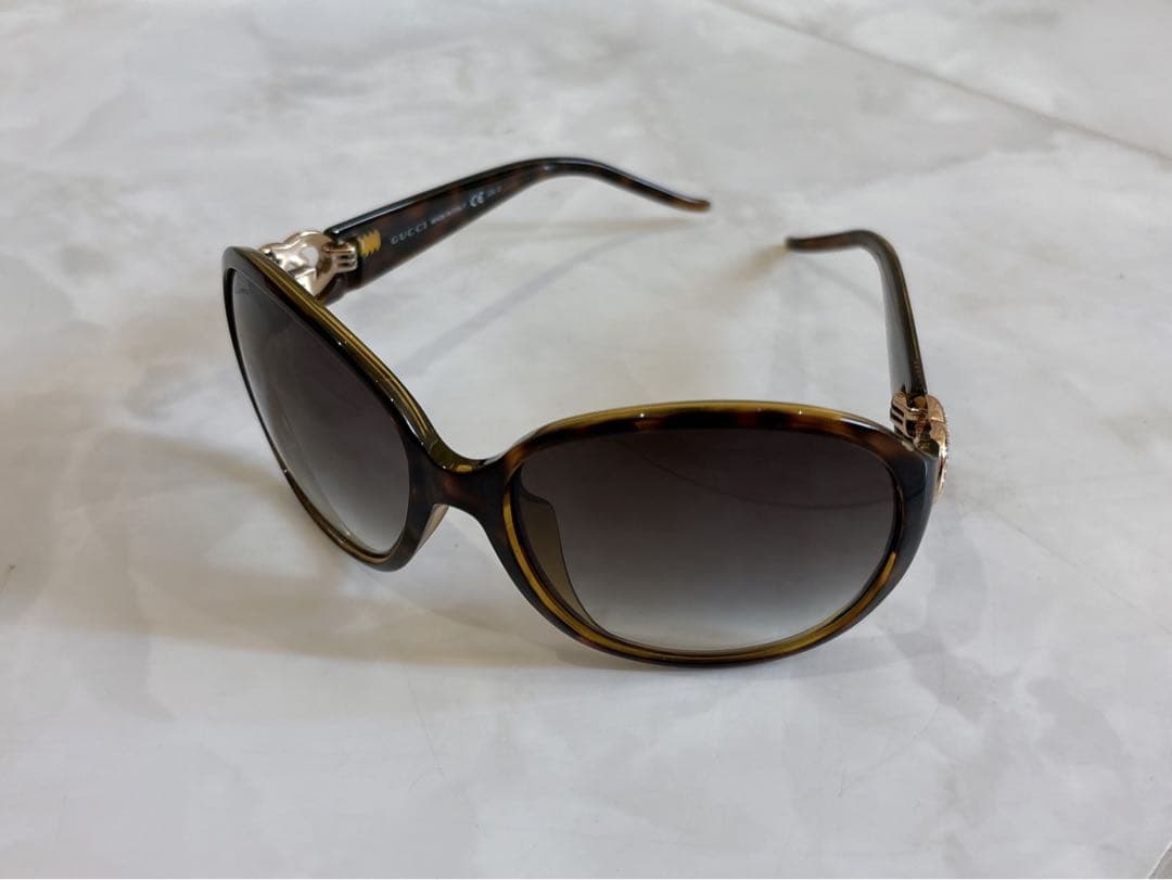GUCCI グッチ サングラス インターロッキングG ハート ゴールド