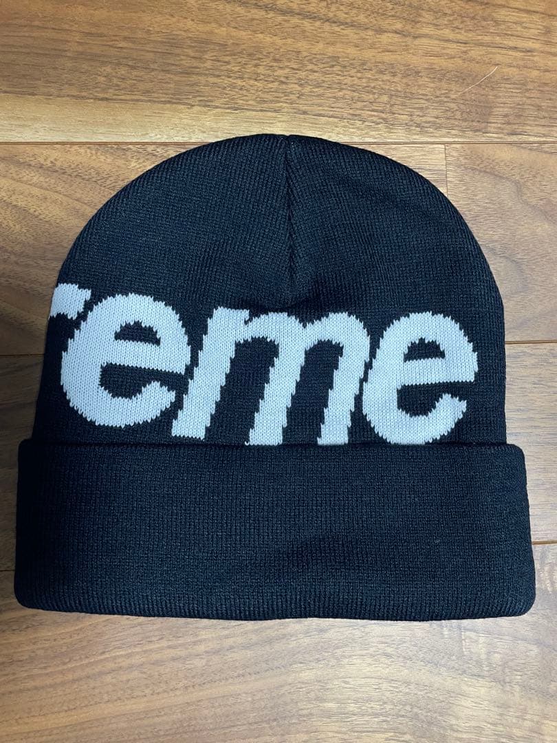 帽子 Supreme Big Logo beanie Black FW24
